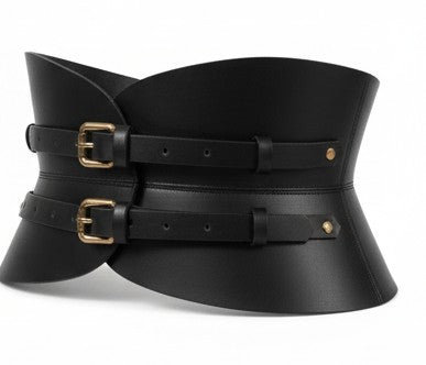 Corsé hebillas negro