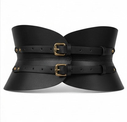 Corsé hebillas negro