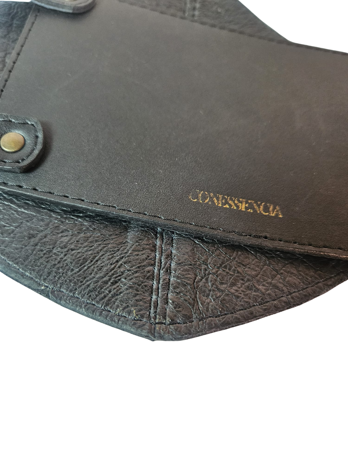 SAMODIVA | Cinturón corsé de piel artesanal en negro