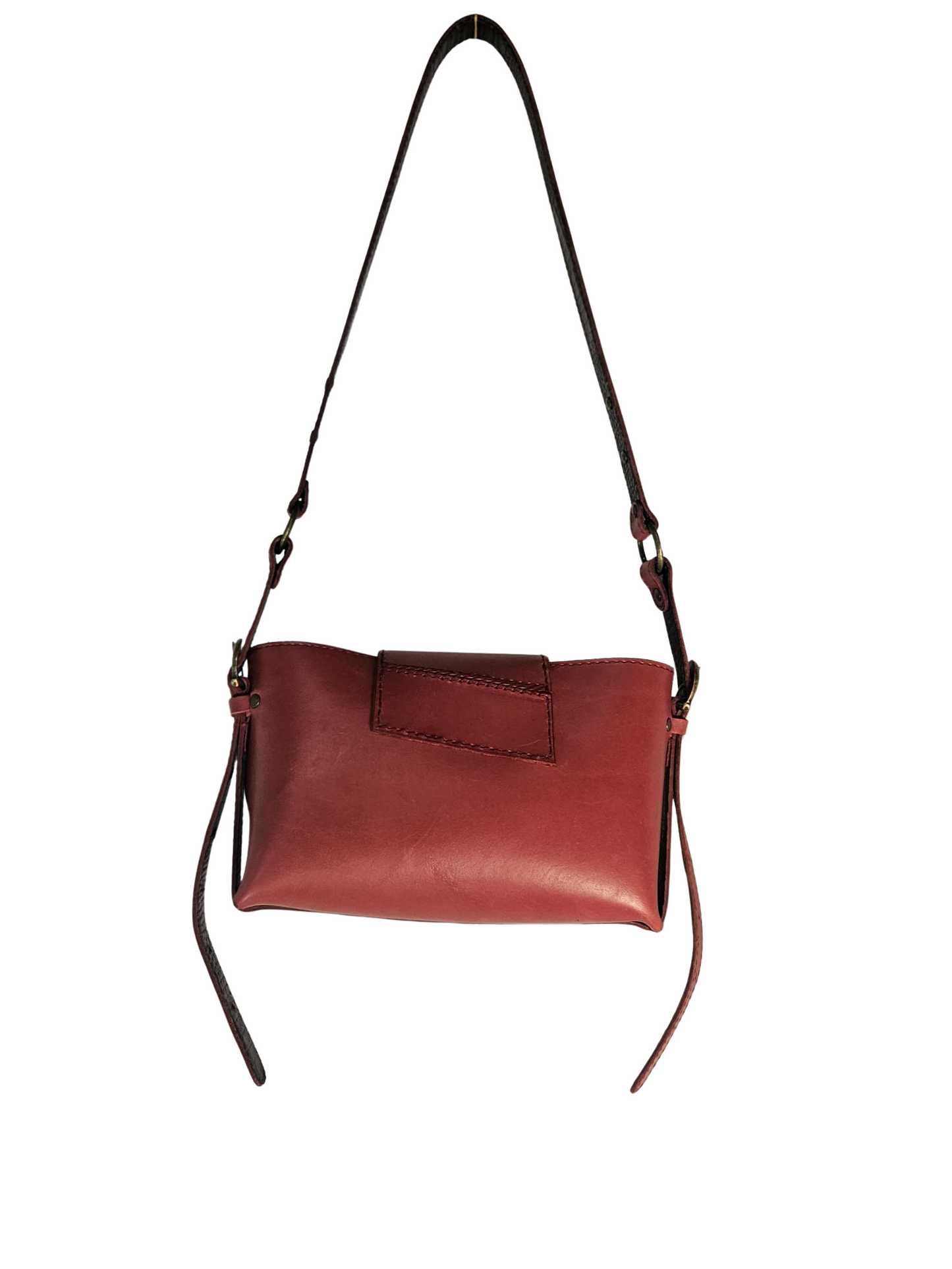 SAMODIVA | Bolso de piel artesanal en burdeos
