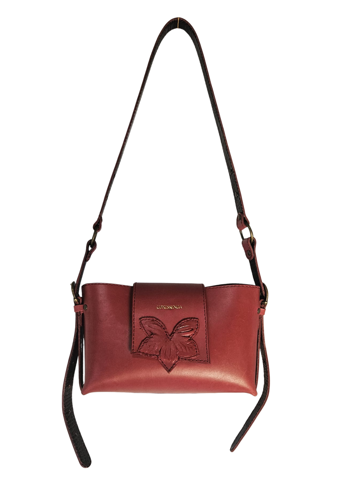 SAMODIVA | Bolso de piel artesanal en burdeos